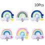 TOPBATHY 10pcs Cute Clouds Star Rainbow Wall-Mounted Hanger/Wall Clothes Towels Hooks,for Keys, Coats,Robe,Bags(Random Pattern)