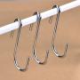 30 Pack Heavy Duty S Hooks Stainless Steel S Shaped Hooks Hanging Hangers for Kitchenware Spoons Pans Pots Utensils Clothes Bags Towers Tools Plants (L Silver)