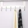 Dseap Over The Door Hanger Hook, Towel Rack, Coat Rack for Clothes Hat Towel Bathroom, Brushed Nickel