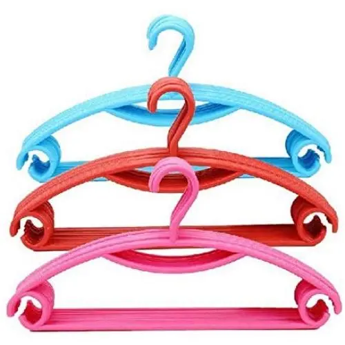 10pcs Random Color Stainless Steel Plastic Hangers for Clothes Peg Wire Antiskid Drying Clothes Rack Adult and Children Hanger 10pcs Random Color Stainless Steel Plastic Hangers for Clothes Peg Wire Antiskid Drying Clothes Rack Adult and Children Hanger