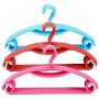 10pcs Random Color Stainless Steel Plastic Hangers for Clothes Peg Wire Antiskid Drying Clothes Rack Adult and Children Hanger