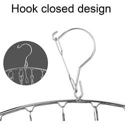 Wuyue Hua 2 Pack Stainless Steel Laundry Drying Rack Clothes Hanger with 10 Clips For Drying Socks,Drying Towels, Diapers, Bras, Baby Clothes,Underwear, Socks Gloves