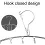 Wuyue Hua 2 Pack Stainless Steel Laundry Drying Rack Clothes Hanger with 10 Clips For Drying Socks,Drying Towels, Diapers, Bras, Baby Clothes,Underwear, Socks Gloves