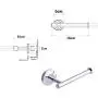 Bathroom Toilet Paper Holder, Tissue Roll Hanger Wall Mount, Toilet Towel Pivoting Rack, Chrome Polished Bathroom Toilet Paper Holder, Tissue Roll Hanger Wall Mount, Toilet Towel Pivoting Rack, Chrome Polished