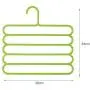 5 Layers Non-Slip Multifunctional Clothes Hangers Pants Storage Hangers Cloth Rack Multilayer Storage Scarf Rack Hanger 5pcs Random Color