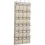 MISSLO Over The Door Shoe Organizer 24 Large Fabric Pocket Closet Accessory Storage Hanging Shoe Hanger, Beige