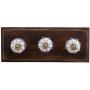 Indianshelf Handmade 1 Artistic Vintage Blue Wooden Shamrock Coat Hooks Hangers/Wall Hooks for Clothes