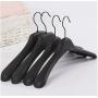 10 Pieces Black Thick Wide Shoulder Plastic Clothes Hanger for Coats Jacket and Fur