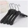 10 Pieces Black Thick Wide Shoulder Plastic Clothes Hanger for Coats Jacket and Fur 10 Pieces Black Thick Wide Shoulder Plastic Clothes Hanger for Coats Jacket and Fur