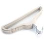 uhfjghyiyi 10pcs 45 0.5 24.5 Plastic Flocking Clothes Hangers Ivory White Clothing Hangers Ideal for Everyday Standard Use-a