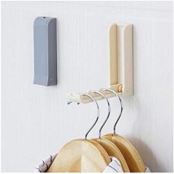 Practical Plastic Folding Clothes Hanger Wall Hook Closet Organizer Shelves Coat Rack Storage Shelf for Kitchen Towel Holder 10pcs Random Color