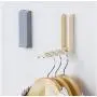 Practical Plastic Folding Clothes Hanger Wall Hook Closet Organizer Shelves Coat Rack Storage Shelf for Kitchen Towel Holder 10pcs Random Color