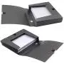 H&W 3 Pack, A4 Storage Archives Cases File Boxes Plastic with Lid, Boxes File, Height 35 55 75mm,Black (WG3-Z3)
