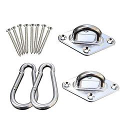 Suspension Ceiling Wall Mount U Hook Anchor Hanger Stainless Steel - Indoor Outdoor Suspension Ceiling Hooks - Heavy Duty Hammock hanging kit Ultra Durable Hammock Hooks and Carabiners Oliverblvd