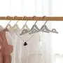 Foldable Portable Clothes Hangers, Non Slip Adult Kid Hangers Solid Color Plastic Travel Household-Beige 8-Pack