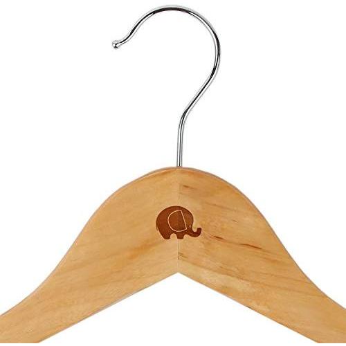 Elephant Maple Clothes Hangers - Wooden Suit Hanger - Laser Engraved Design - Wooden Hangers for Dresses, Wedding Gowns, Suits, and Other Special Garments