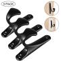 XYCING Coat Hook Hat Hooks with Non-Trace No Drilling Self Adhesive Hanging Nails, Clothing Hook Coat Hanger Entryway Hooks with Two Installtion Way (3 Packs, Flat Black)