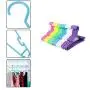 Adaap 10 Pcs Color Plastic Childrens Hangers Non-Slip Storage Clothes Save Space and Durable 27×15cm