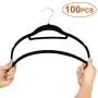MB-THISTAR 100PCS 360 Degree Non Slip Velvet Clothes Suit/Shirt/Pants Velvet Hangers Black MB-THISTAR 100PCS 360 Degree Non Slip Velvet Clothes Suit/Shirt/Pants Velvet Hangers Black