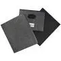 homyfort Collapsible File Storage Boxes Bins with Removable Lids,Portable Office Document Organizer,Decorative Boxes with Plastic Handles,Large Black with Grid Printing Set of 4