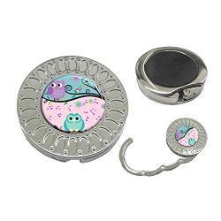 Sonva Purse Hanger Folding Handbag Hook - Cartoon Owl Table Hook Folding Bag Desk Hanger Foldable Holder
