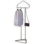 COAT RACK, Office Bedroom Living Room Hanging Bag Clothes Rack, Floor Hanger, Silver, Small Footprint, Thick Tubing, Lightweight and Stable