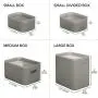 mDesign Modern Compact Plastic Storage Bins with Lids - Modular and Stackable - Nesting Organizing Containers for Home, Bathroom, Bedroom, Kitchen, Office - Set of 4 - Smoke