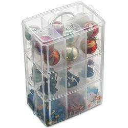 LifeSmart Medium Size Christmas Ornaments Storage Stackable Compatible with Lego Dimensions, Characters, LOL Dolls and More