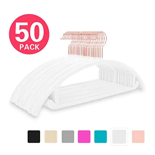 Premium Velvet Hangers (Pack of 50) Heavyduty- Non Slip No Shoulder Bump Suit Hangers - Copper/Rose Gold Hooks,Space Saving Clothes Hangers,Rounded Hangers for Coat,Sweater,Jackets,Pants,Shirt(White) Premium Velvet Hangers (Pack of 50) Heavyduty- Non Slip No Shoulder Bump Suit Hangers - Copper/Rose Gold Hooks,Space Saving Clothes Hangers,Rounded Hangers for Coat,Sweater,Jackets,Pants,Shirt(White)