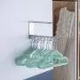 SHDZKJ Clothes Hanger Storage Rack Wall Mounted with Self Adhesive, Stainless Steel Clothes Hanger Stacker with Clips Organize SHDZKJ Clothes Hanger Storage Rack Wall Mounted with Self Adhesive, Stainless Steel Clothes Hanger Stacker with Clips Organize