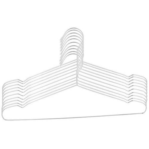 uxcell Stainless Steel Home Travel Towel Coat Clothes Hanger 42cm Length 10pcs Sliver Tone