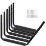 Garage Storage Jumbo Arm Hook Heavy Duty Wall Mount Organizer Utility Garden Hanger with EVA Protector (6 Pcs 12" J Hooks)