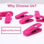 Trgowaul Hot Pink Velvet Hangers Clips, 60 pc Pants Hangers Velvet Clips, Strong Finger Clips Perfect for Thin Velvet Hangers
