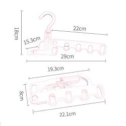 HJYPYJ Magic Hanger,Portable Magical Hangers,Durable PP Hanger,Space-Saving Organizer Hangers,5Kg Load Thick Design/Blue / 29x18cm