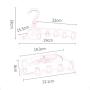 HJYPYJ Magic Hanger,Portable Magical Hangers,Durable PP Hanger,Space-Saving Organizer Hangers,5Kg Load Thick Design/Blue / 29x18cm
