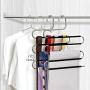 PENGKE 3 Pack Pants Hangers S Shape Stainless Steel Clothes Hangers Space Saving Hangers for Clothes