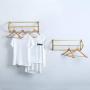 MBQQ Industrial Clothing Rack Wall Mounted,Garment Rack Display Rack Cloths Rack,Metal Clothes Racks for Hanging Clothes,Laundry Room Decor，Golden