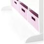 Guidecraft Dress Up Storage ? White: Dramatic Play Costume Rack with Mirror and Tray for Toddlers - Kids Armoire, Dresser with Fabric Storage Bins