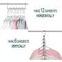 Meetu Space Saving Hangers Multifunctional Clothes Hangers Stainless Steel 6X2 Slots Magic Hanger Cascading Hanger Updated Hook Design Closet Organizer Hanger (Pack of 12)