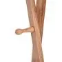 Sdoveb Garment Rack Foldable Wooden Double Pole Clothes Rack with 2 Side Hooks - Coat Hanger Wardrobe Shoe Rack for Home Bedroom Hanging Rack (Natural)