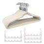 Wonder Hanger Max Velvet Hanger Combo, 5 Hanging Closet Organizers w/ 25 Velvet Hangers - White
