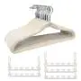 Wonder Hanger Max Velvet Hanger Combo, 5 Hanging Closet Organizers w/ 25 Velvet Hangers - White Wonder Hanger Max Velvet Hanger Combo, 5 Hanging Closet Organizers w/ 25 Velvet Hangers - White