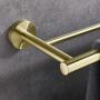 Hoooh Double Bath Towel Bar 36-Inch Stainless Steel Hand Towel Rack for Bathroom Wall Mount Brushed Gold, A102L90-BG
