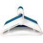 Set of 30 Durable Lightweight Plastic Adult Cloth Hangers - 35 Grams ? Assorted Colors