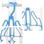 HJYPYJ Magic Hanger,360?? Rotate Magical Hangers,Double Hook Windproof PP Hanger,Space-Saving Organizer Hangers, Not Easily Deformed/Blue / 2 pcs