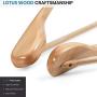 Tenrry 6 Pcs Wide Shoulder Wooden Hangers with Non Slip Pants Bar for Coat Clothes Dress Suit