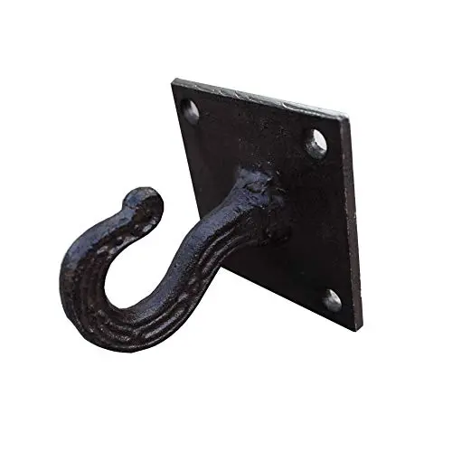 RUN 1 Piece Cast Iron Ceiling Hook Decorative Robe Clothes Wall Hook Hanger, Screws Included RUN 1 Piece Cast Iron Ceiling Hook Decorative Robe Clothes Wall Hook Hanger, Screws Included