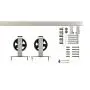 6.6ft 1 Rail Satin Nickel Sliding Barn Door Hardware Track Kit,Spoke Wheel Hanger Roller 6.6ft 1 Rail Satin Nickel Sliding Barn Door Hardware Track Kit,Spoke Wheel Hanger Roller