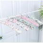 5pcs Random Color Hook Sponge Cotton Satin Padded Coat Clothes Suit Dress Hangers Rack