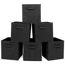 Maogear 6pcs Non-Woven Fabrics Storage Boxes Black